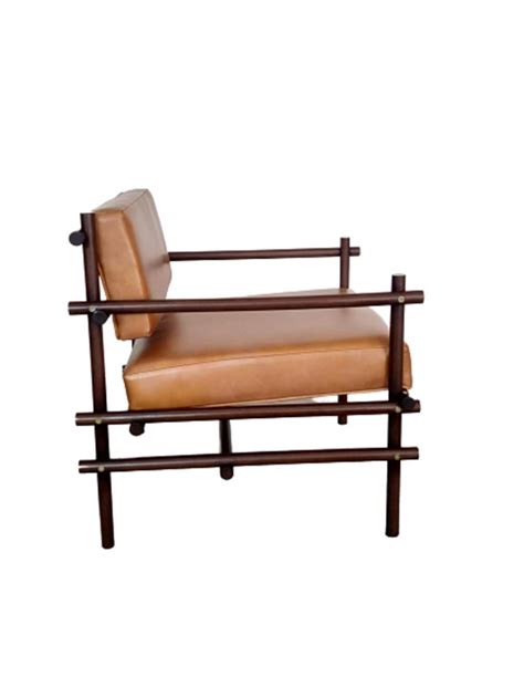 natural brazilian wood pipa armchair in naked style from tiago curioni