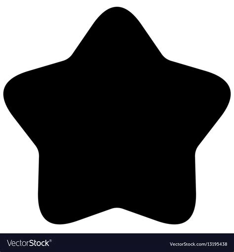 minimalistic black rounded star icon royalty  vector