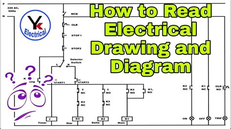 read electrical drawing  diagram  yk electrial youtube