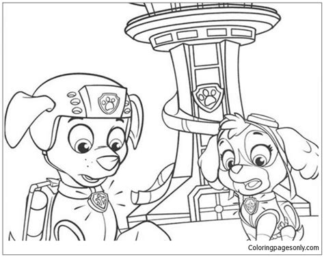 paw patrol zuma  sky coloring page  printable coloring pages
