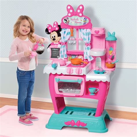 minnie mouse kitchen play set kids girls pretend toys pink children