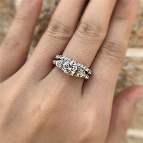 wedding engagement ring set  women ct  sterling silver
