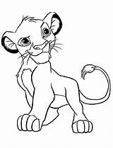 Simba Coloring Pages Lion King Disney Standing Colouring Printable Cute Cartoon Drawings Kids Colornimbus Color Sheets Animal Baby Size Books sketch template