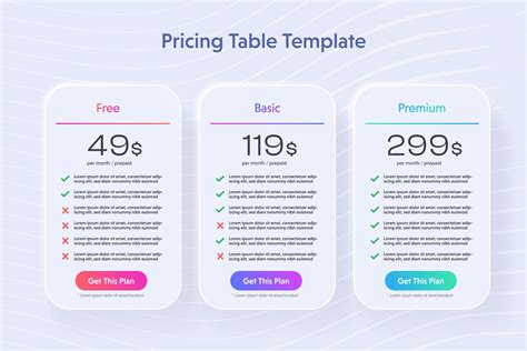 template design ux ui price list landing page website product package price  check box