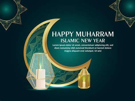happy muharram islamic  year greeting card  pattern moon