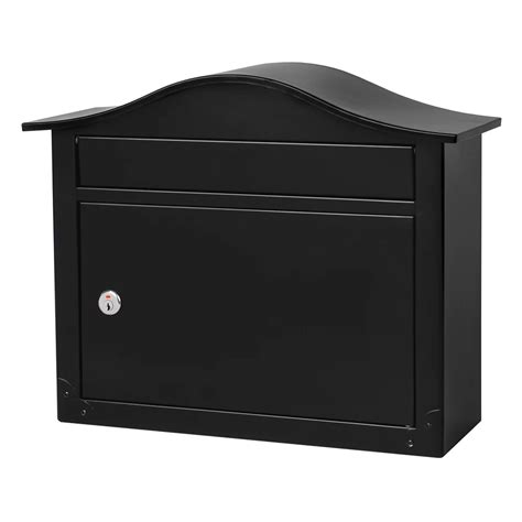 architectural mailboxes saratoga locking wall mount mailbox  black  home depot canada