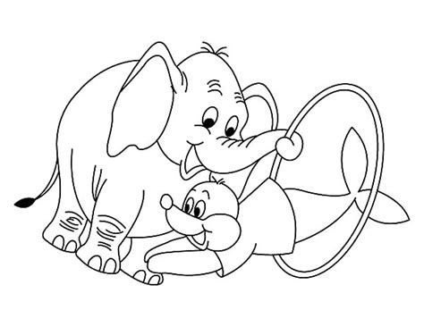 circus elephant kneeling  audience coloring pages  place  color