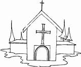 Coloring Church Building Getcolorings Pages sketch template