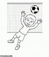 Goalie Absorbs Coloringpages Kicking sketch template