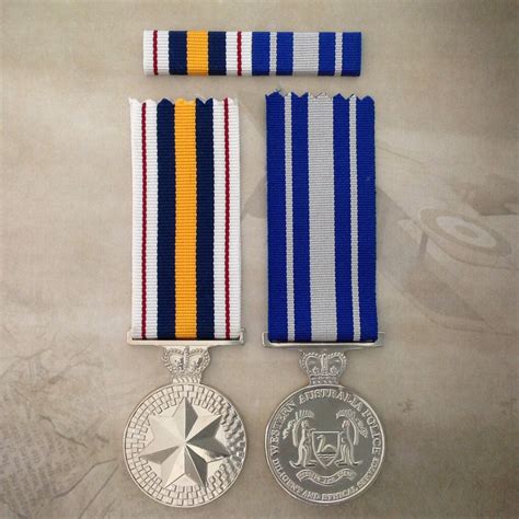 national police service medal wa police service medal pair ribbon