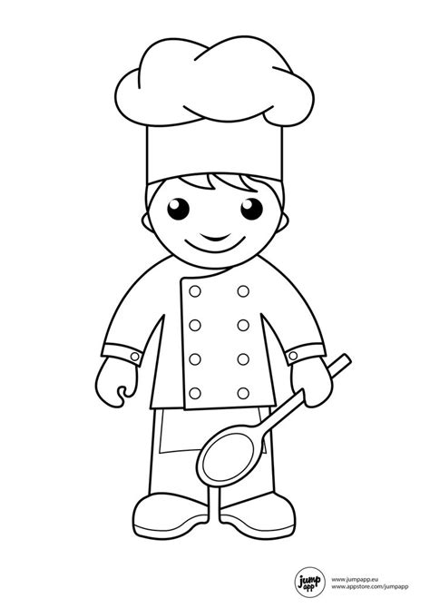 chef coloring pages coloring home