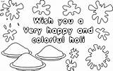 Holi Coloring Pages Happy Festival Baisakhi Vaisakhi Colouring Drawing Clipart Clip Popular Library sketch template