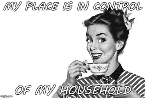 My Place Is In Control Of My Household 1950s Housewife