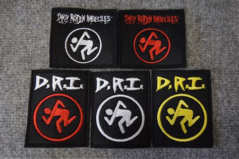 embroidered patch dirty rotten imbeciles band dri dry punk etsy