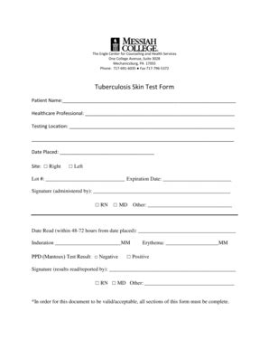 tb skin test form fill  sign printable template