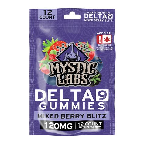 Mystic Labs 120mg Delta 9 Berry Gummies 12 Pack Cb Distributors