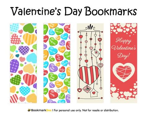 printable valentine bookmarks printable valentine bookmarks
