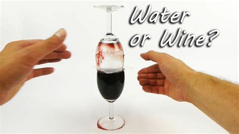 turn water  wine  clever demonstration  liquid density