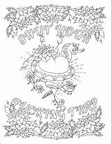 Coloring Pages Swear Word Words Printable Adult Curse Print Own Make Adults Sheets Color Only Off Getcolorings Name sketch template
