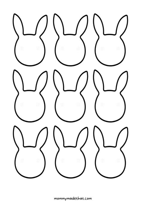 bunny face template printable