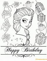 Coloring Birthday Pages Happy Frozen Elsa Colouring Disney Printable Color Kids Print Books Party Sheets Hmcoloringpages Template Gemerkt Von Coloringpagesonly sketch template