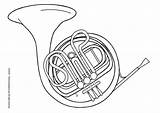 Horn Malvorlage Trompa Tromba Instrumentos Kleurplaat Trompas Musicais Instrumenty Riomar Educima Kolorowanki Muzyczne Mozart Kleurplaten sketch template
