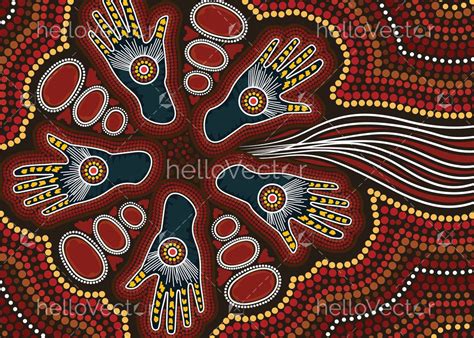 Aboriginal Hand Artwork Vector Download Graphics And Vectors