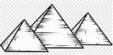 Pyramid Giza Pyramids Egyptian Triangle Pngegg Building sketch template