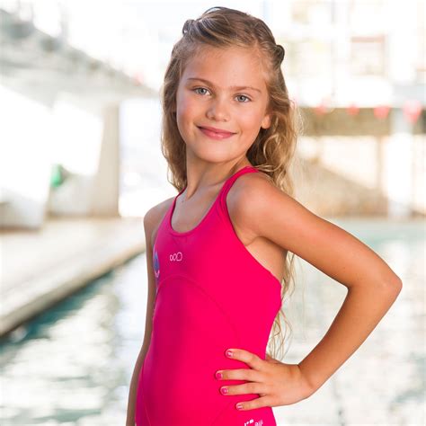 maillot de bain de natation fille une pièce leony rose clubs