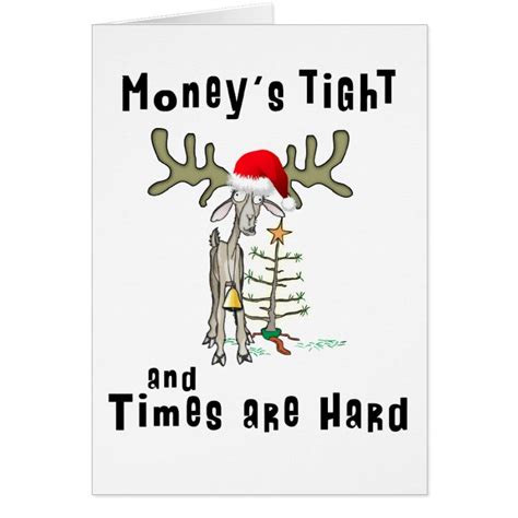 funny christmas card moneys tight zazzle