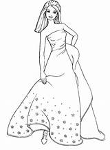 Dress Gowns Prom Coloringhome Senhora Vestir Rajz Colorironline Usando sketch template