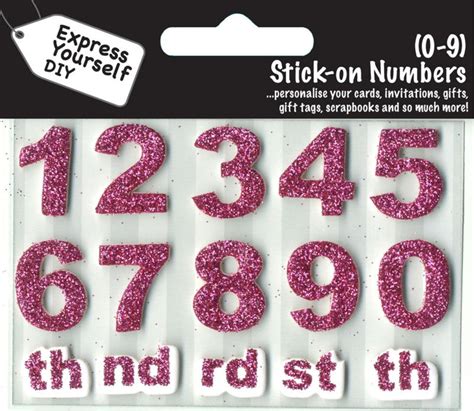 Numbers 0 9 Pink Diy Greeting Card Toppers Anniversary Cards Love Kates