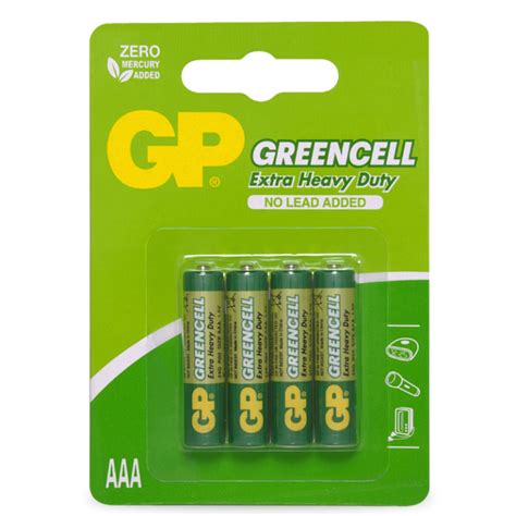 gpgc gp greencell  extra heavy duty aaa card    battery