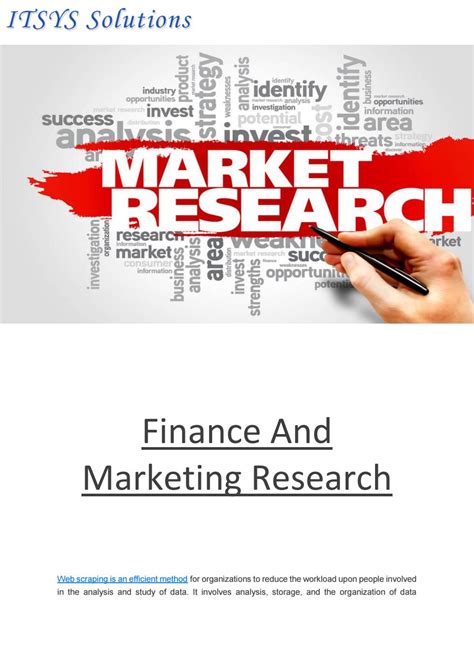 finance  marketing research  itsyssolutions issuu