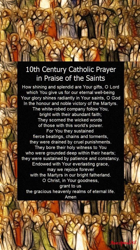 century catholic prayerin praise   saintshow shining  splendid   gifts