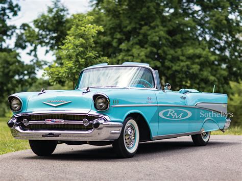 chevrolet bel air fuel injected convertible motor city  rm auctions