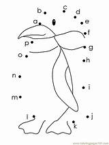 Coloring Pages Penguin Dots Connect Azcoloring sketch template