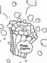 Coloring Popcorn Pop Pages Corn Delicious Healthiest Snack Coloringpagesfortoddlers Color Kids Food sketch template