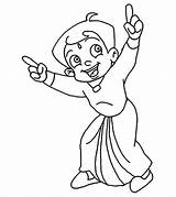 Bheem Chota Coloring Pages Cute Book Momjunction sketch template