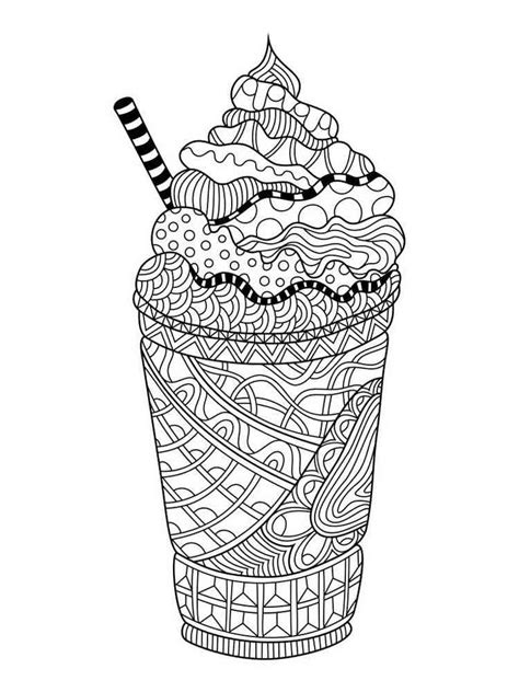 ice cream coloring pages  adults printable   ice