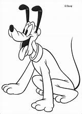Coloring Pages Mickey Mouse Pluto Dog Color Drawing Print Printable Colouring Choose Board Kids sketch template