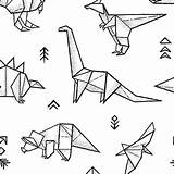 Origami Print Coloring Dinosaurs Spoonflower Dinosaur Fabric Preview Penguinhouse Drawing Choose Board Sold sketch template
