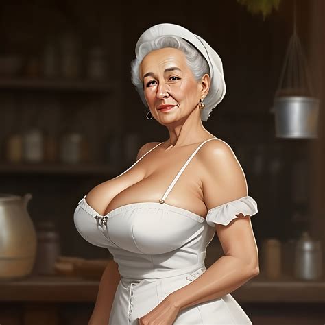 Rule 34 Ai Generated Big Breasts Cleaning Dressed Elderly Female Gilf