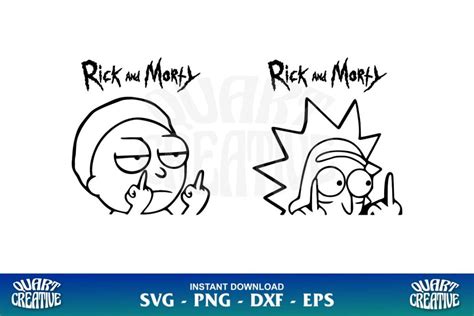 rick  morty middle finger decals