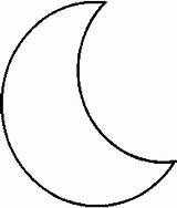 Moon Coloring Crescent Drawing Pages Printable Drawings Template Half Shape Print Templates Sketch Getcoloringpages sketch template