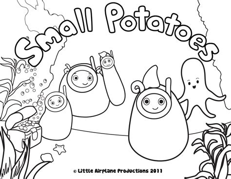 potatoes coloring page