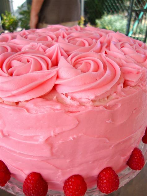 indulge pink layer cake  raspberry cream cheese frosting