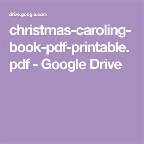christmas caroling book  printablepdf google drive christmas
