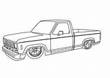 Lowrider Silverado Dropped Slammed Coloriage Paintingvalley C10 Utility sketch template