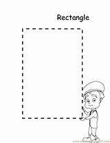 Rectangle Coloring Shapes Template Pages sketch template